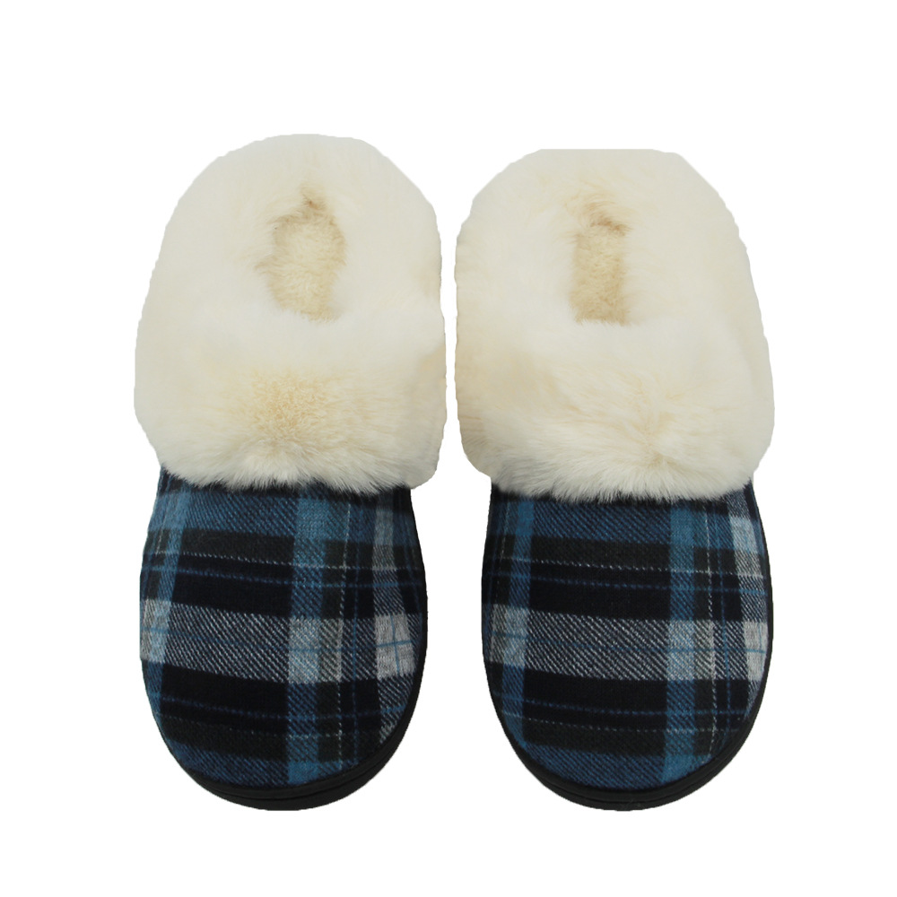 Unisex Casual Plaid Round Toe Cotton Slippers display picture 12
