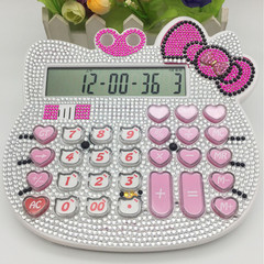 Cute creative voice announcement clock with time display, alarm function, piano playing, computer, real human voice, cartoon calculator