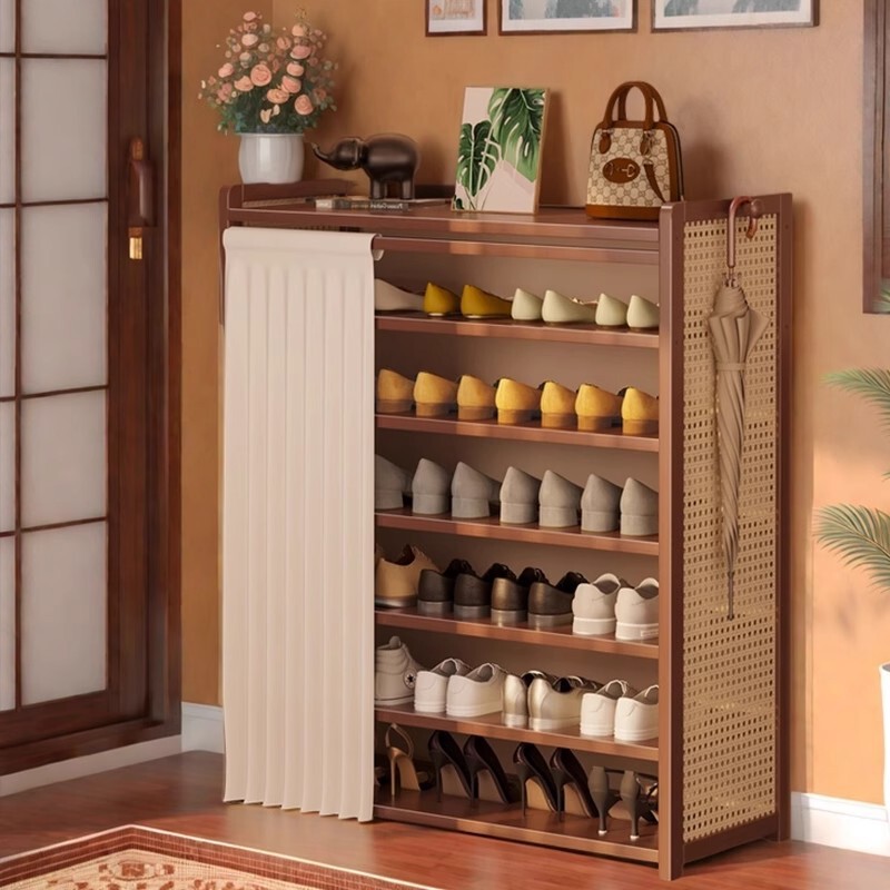 Multi-Layer Shoe Rack for Home Entrance, Large Shoe Cabinet for Indoor Hallway, Simple Bamboo New Model 2025 Hot Entryway