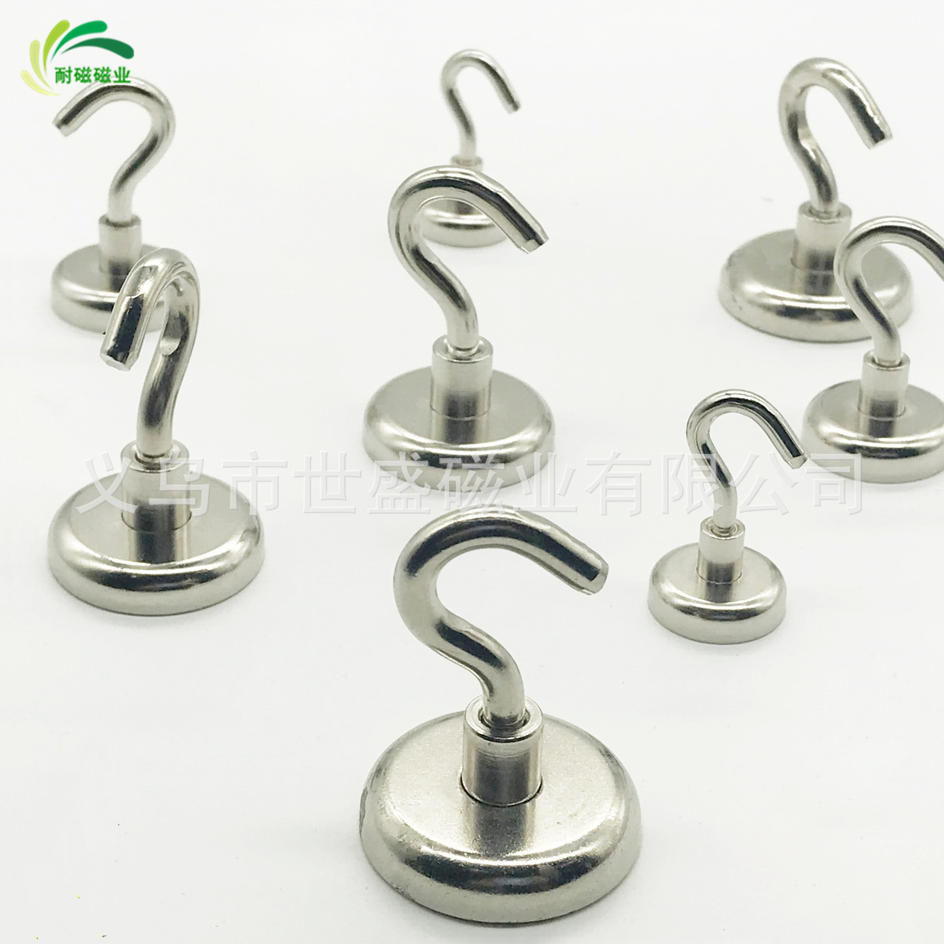 强磁挂钩磁铁D16/25/32/48/75mm 防摔强磁悬挂吊钩磁铁打捞磁铁