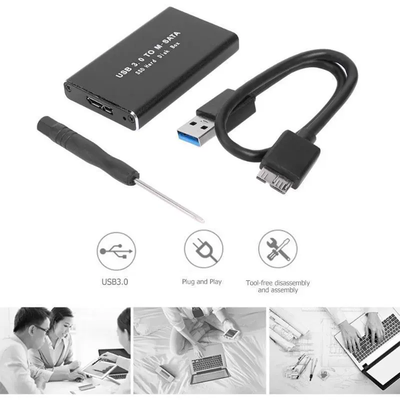 Поставляемый напрямую производителем жесткий диск коробка USB3.0 коробка для SSD твердотельный диск M-SATA коробка 6Gbps