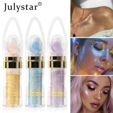 Julystar 高光拍拍粉全身提亮自然立体修容腮红精灵粉珠光闪光粉