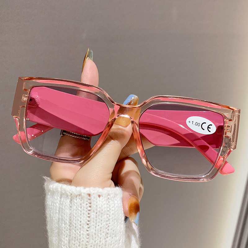 高齢者向けの新しい老眼サングラス、スクエアフレームの老眼鏡、ファッショナブルな高精細抗UVサングラス、工場直販|undefined