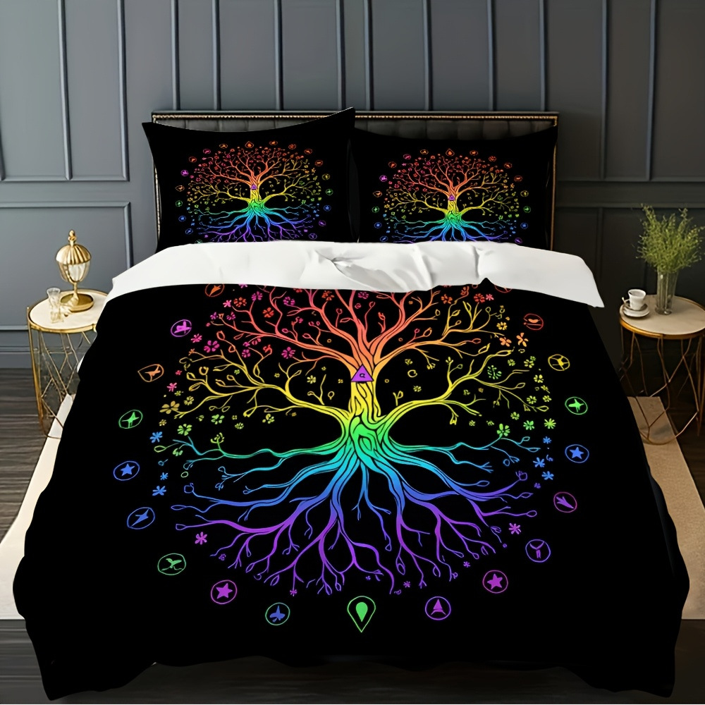 TEMU / JIT Fantasía Celtic Nudo Life Tree Moist Print Digital Kit de colcha de tela para el hogar