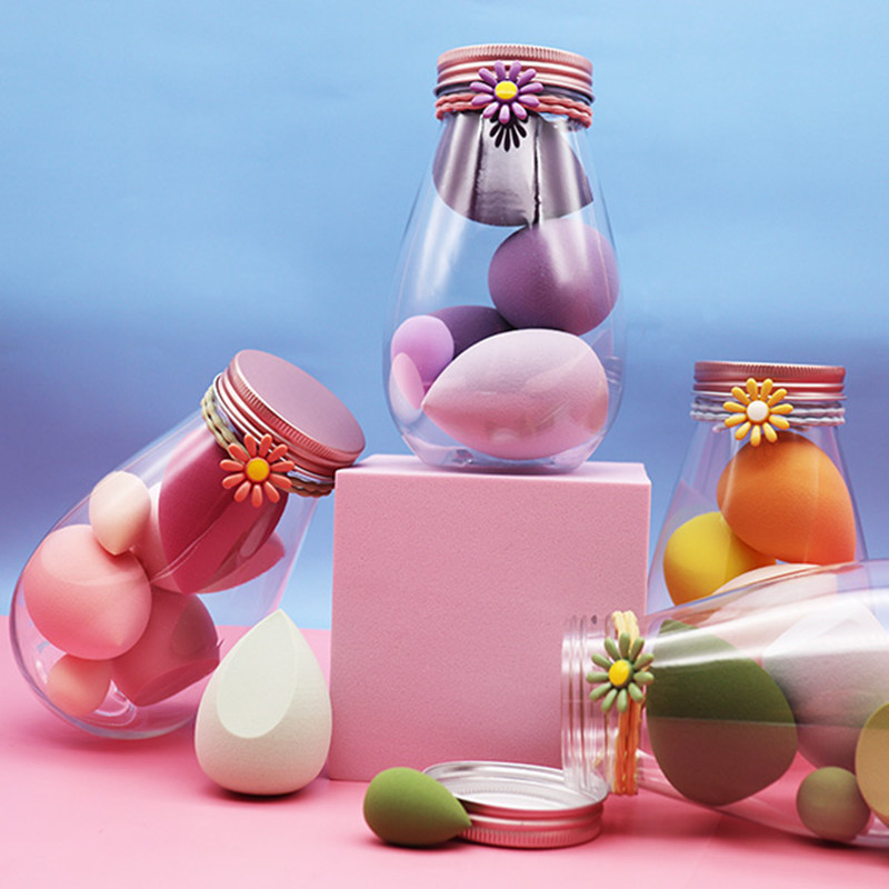 El Comercio exterior 6-pack Daisy belleza huevo remojo agua se hace más grande no látex deriva botella esponja puff traje herramientas