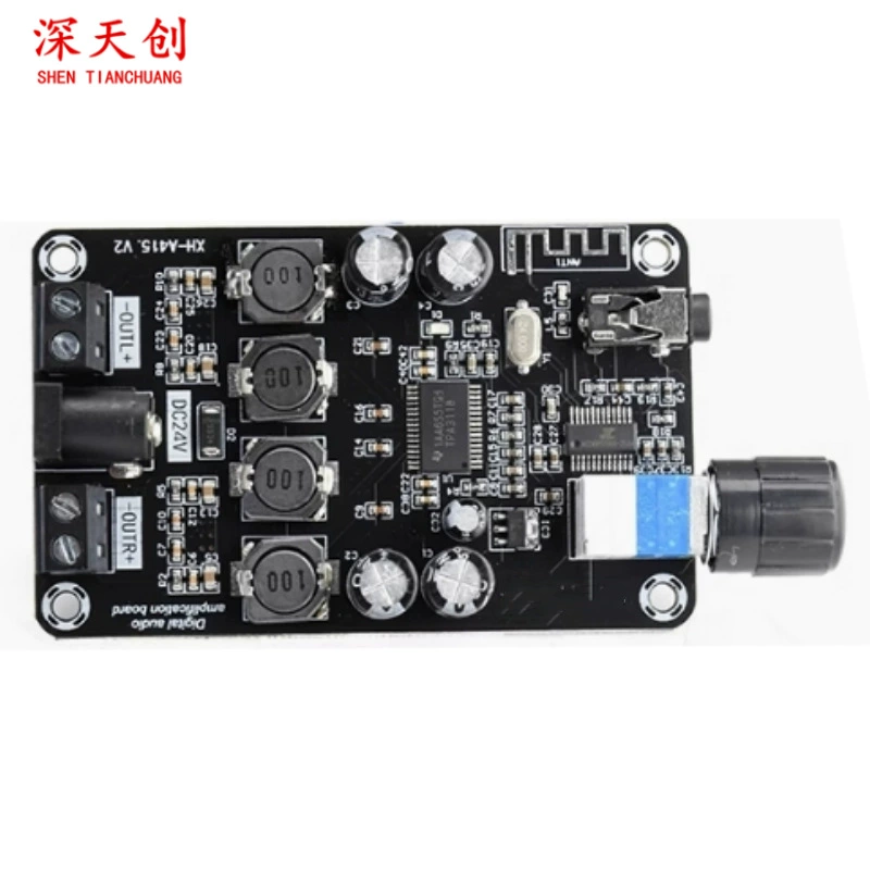 XH-A415 высокая мощность Регулируемая аудио усилитель платы TPA3118D2 Поддержка Bluetooth 5.0 HD двойной 50W