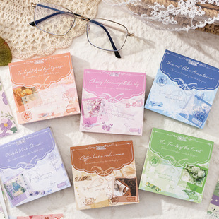 Jilu Yuezhen Xiaokanmuyun Series Material Paper, Retro Ins-Style Handbook DIY Background Decoration Paper