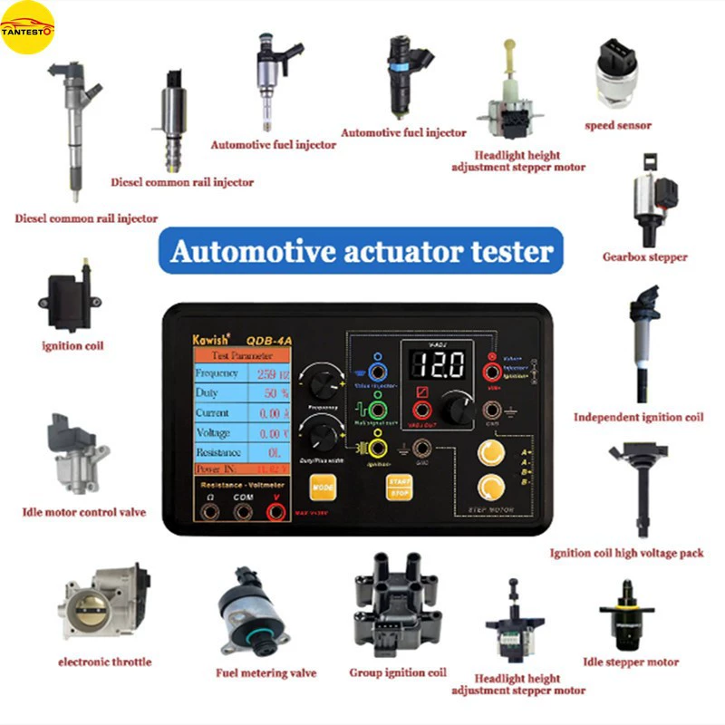 QDB-4A тестер катушки зажигания автомобиля, шаговый двигатель холостого хода, соленоидный клапан, драйвер привода форсунки