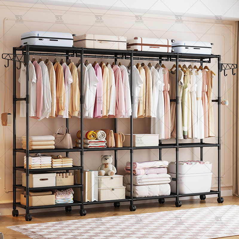 Percha de ropa multifuncional, piso, percha de ropa simple, percha de ropa para dormir, estante de ropa de moda reforzado doméstico