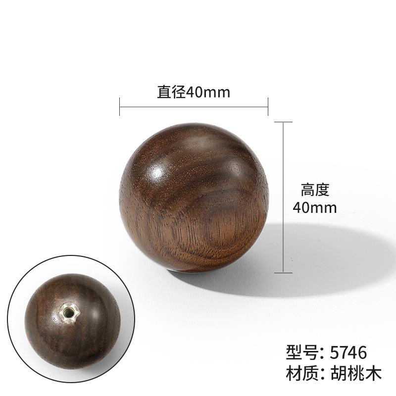 Tirador de madera estilo vintage para muebles