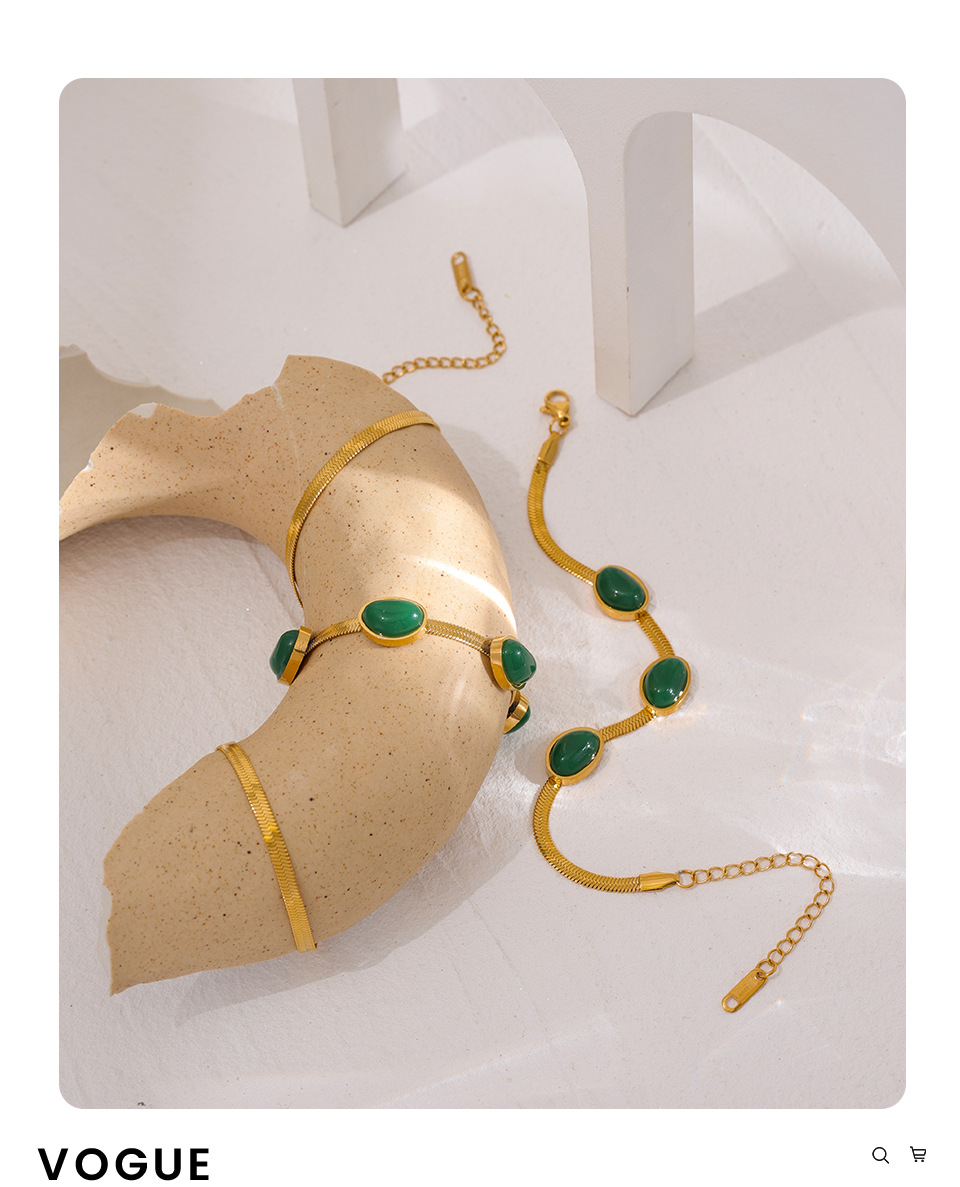 Retro Geometric Titanium Steel Plating Necklace 1 Piece