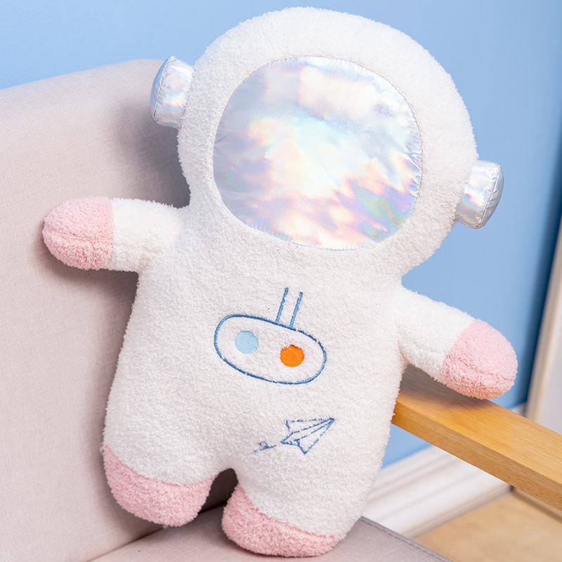 Lindo espacio astronauta almohada cohete de peluche juguete Muñeca muñeca para dormir regalo los niños al por mayor femenina
