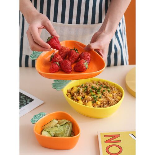 Fruit-shaped design serving plate ceramic home seasoning plate cute dipping plate creative boneless plate bowl dish plate pumpkin pineapple