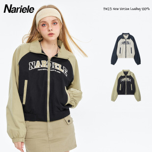 Heyhenry American Fashion Brand Heavy Color Block Raglan Sleeve Letter Embroider Contrast Lapel Outwear Couple Jacket