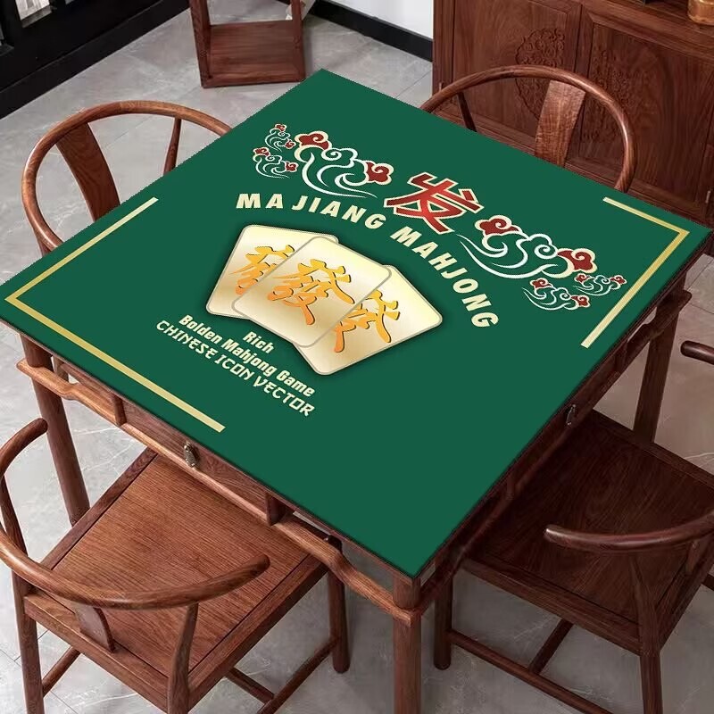 Eight fairy table soundproof thickened non-slip tablecloth New Chinese household mahjong mat absorbent stain-resistant Crystal velvet table mat