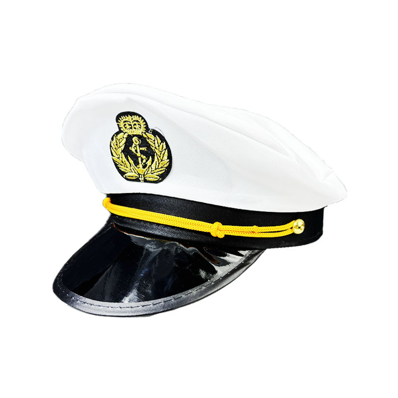 Sombrero de policía europeo y americano de siete colores de Amazon, uniforme sexy, sombrero de fiesta, sombrero de capitán de Halloween, sombrero de policía europeo y americano