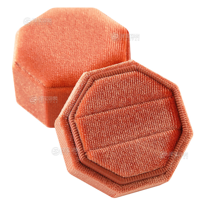 오렌지색, 싱글 링 박스 [귀걸이 보관 가능]