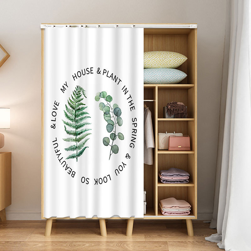 Cabinet covering curtain wardrobe curtain cloakroom bookcase shoe cabinet pull curtain sundries cabinet dustproof covering ugly cloth curtain