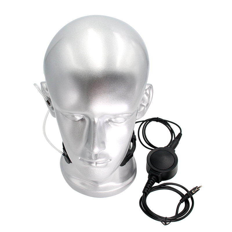 适配CP1200  A8   K6对讲机7.1大圆PTT战术伸缩喉震喉麦耳机K/M头