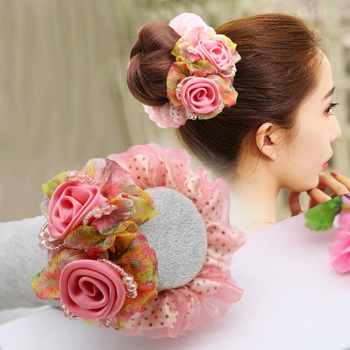 Head flower jewelry, headband, hairband, women's rubber band, adult Korean version, simple ponytail hair ball, hairband, hairband