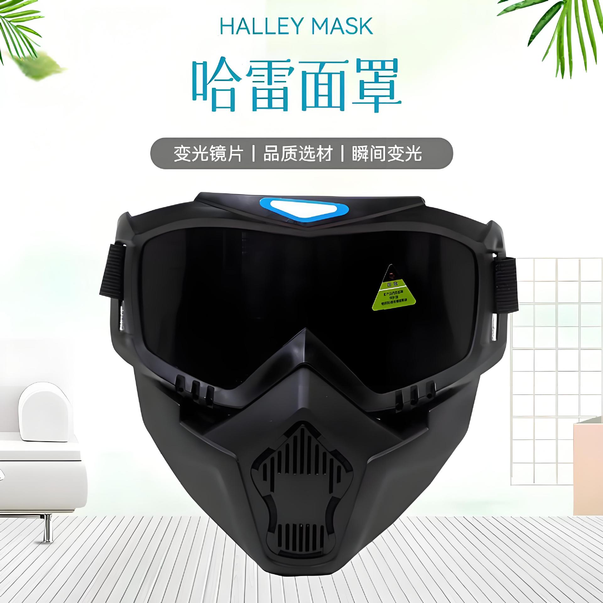 摩托车头盔骑行眼镜防风沙紫外线骷髅风镜全脸防护电焊面罩护目镜