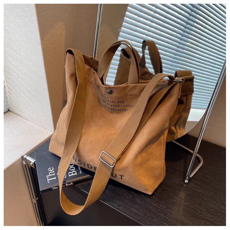 Borsa a tracolla in tela per computer portatile, grande capacità_voghion.com