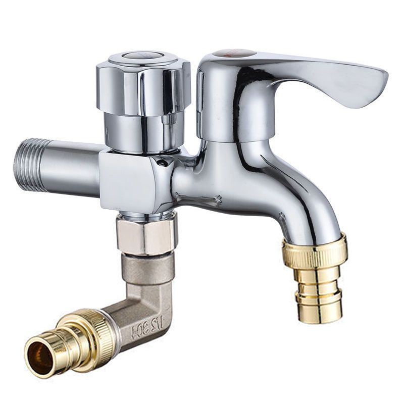 Un punto y dos del grifo de la lavadora, una entrada y dos salidas, salida de agua multifuncional de doble cabezal, tres vías especiales