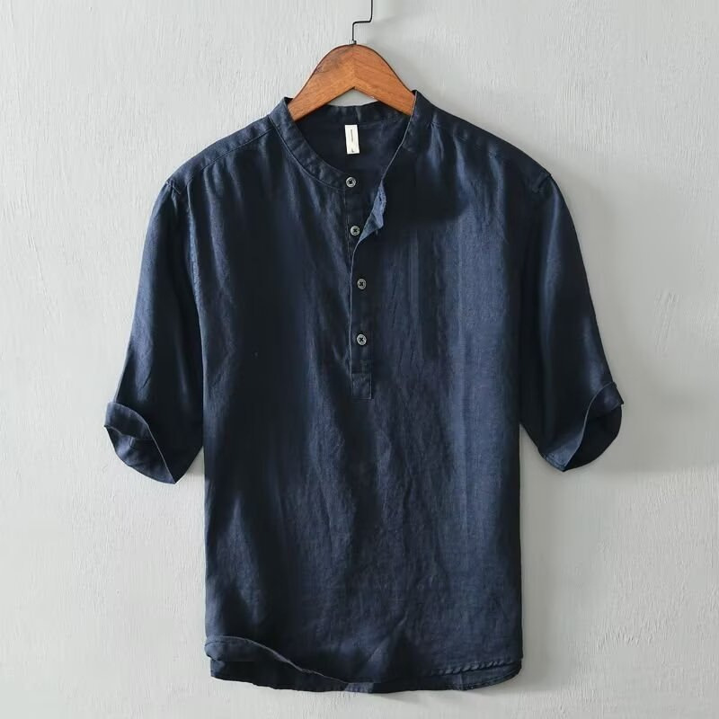 Men's Oversized Short Sleeve Shirt Breathable Modal Blend Casual T-Shirt For Streetwear And Summer Minimalist Solid Colors M-8XL_voghion.com
