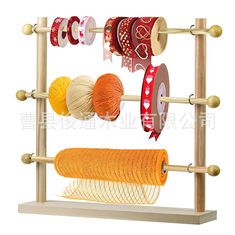 Деревянная лента для хранения стеллажа новая шерстяная тканая стойка для отделки из массива дерева Цветочный магазин торт ленточный держатель