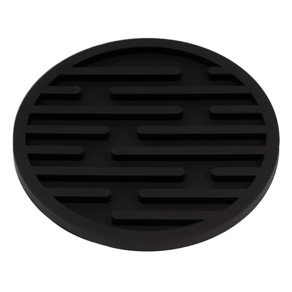 Striped coaster black 10*0.5cm