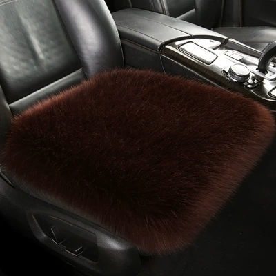 Wool pad – Single-Piece Seat Car Seat Cushion - brown-single-seat