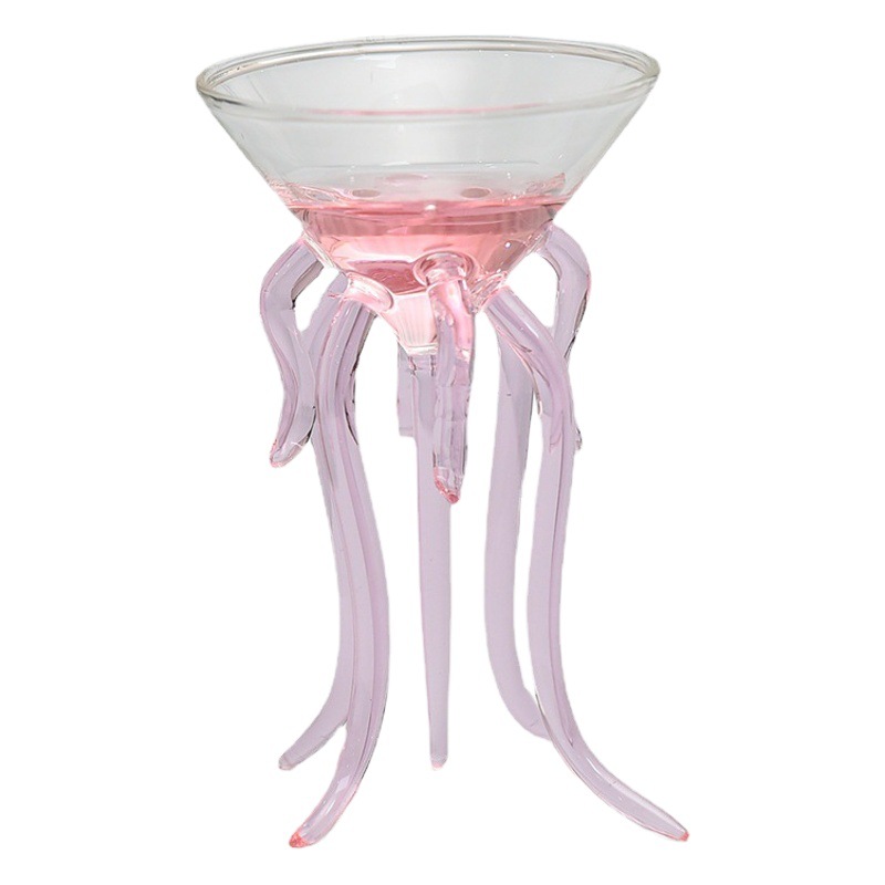 Creativo de vidrio de borosilicato pulpo taza medusas taza cóctel taza bebida Copa fábrica al por mayor