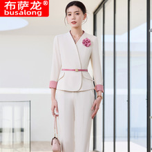 2025新款布萨龙busalong女长袖职业西服西裤正装套装工作服女8066