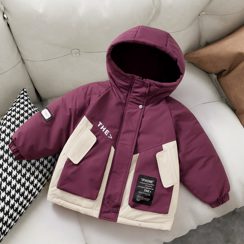 Cross-Border 2026 Winter Cotton Parka Thickened Cotton Jacket New Style Small, Medium, Large Children's Clothing Boys' Cotton Coat Winter Jacket