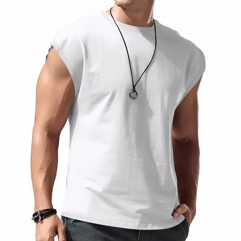 Foreign Trade 2026 Summer European and American Men's Solid Color Versatile Round Neck Short Sleeve Jogging Outdoor Sports T-Shirt Wholesale Trend Foreign Trade 2026 Summer European and American Men's Solid Color Versatile Round Neck Short Sleeve Jogging Outdoor Sports T-Shirt Wholesale Trend