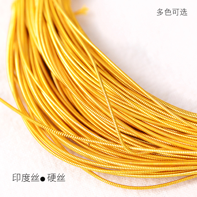 印度丝硬丝金属材料弹簧丝铜管震丝手工刺绣diy胸针饰品配件辅料