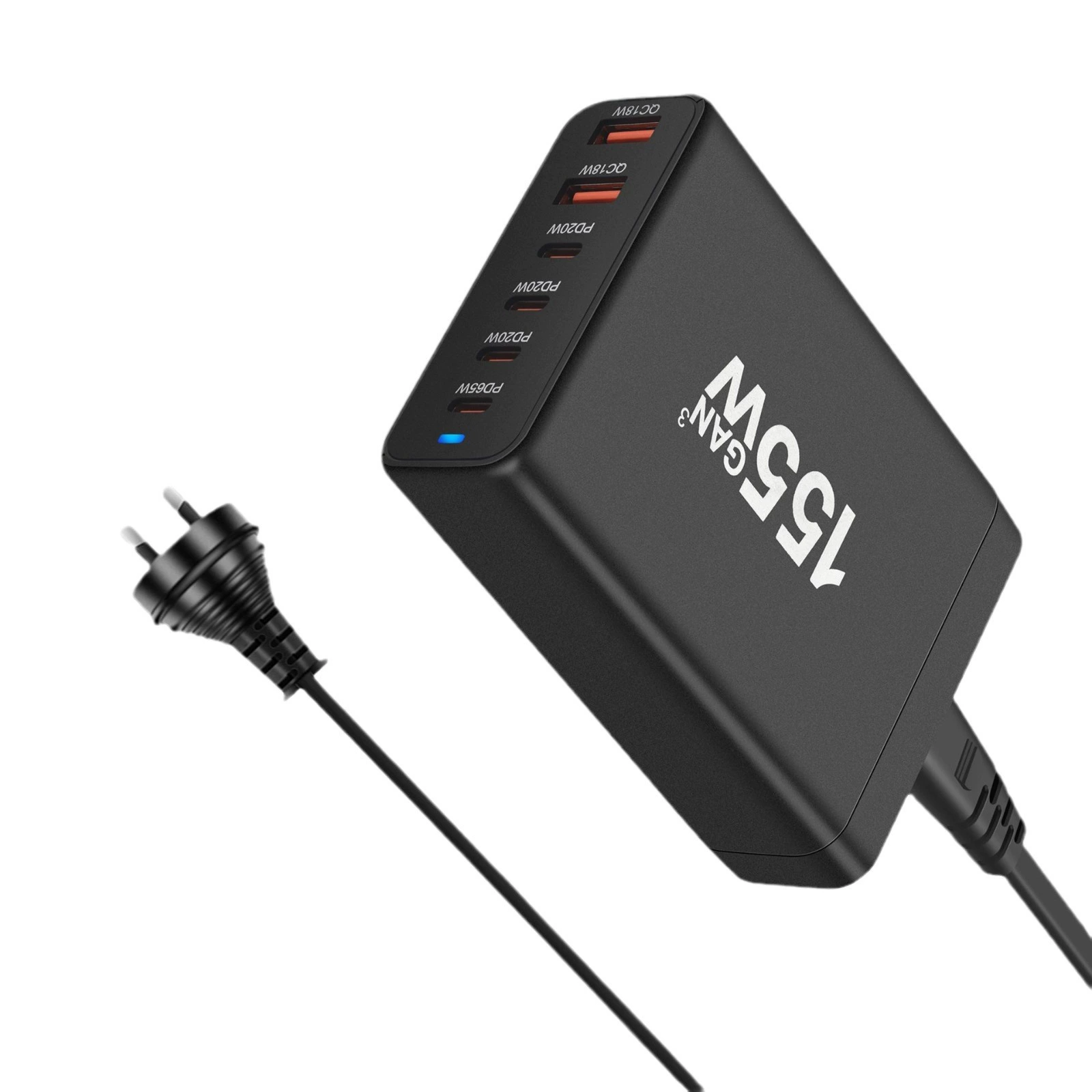 155W никель PD настольная зарядка кросс-бордер горячий продаж multi-функциональный PD адаптер 3A3C multi-слот PD прямое зарядное