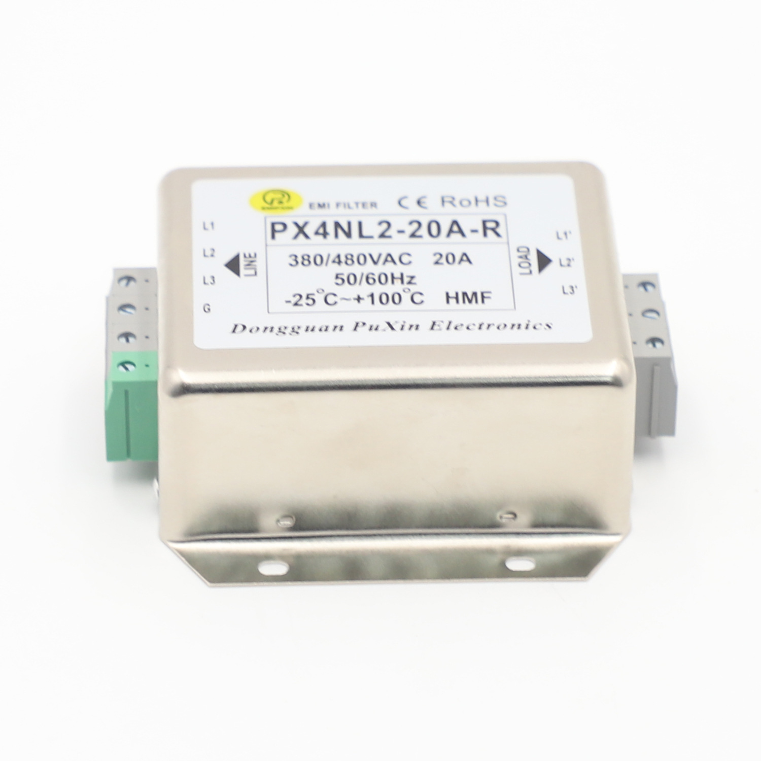 三相双级20A变频伺服专用电源滤波器端子台接线工业自动化滤波器