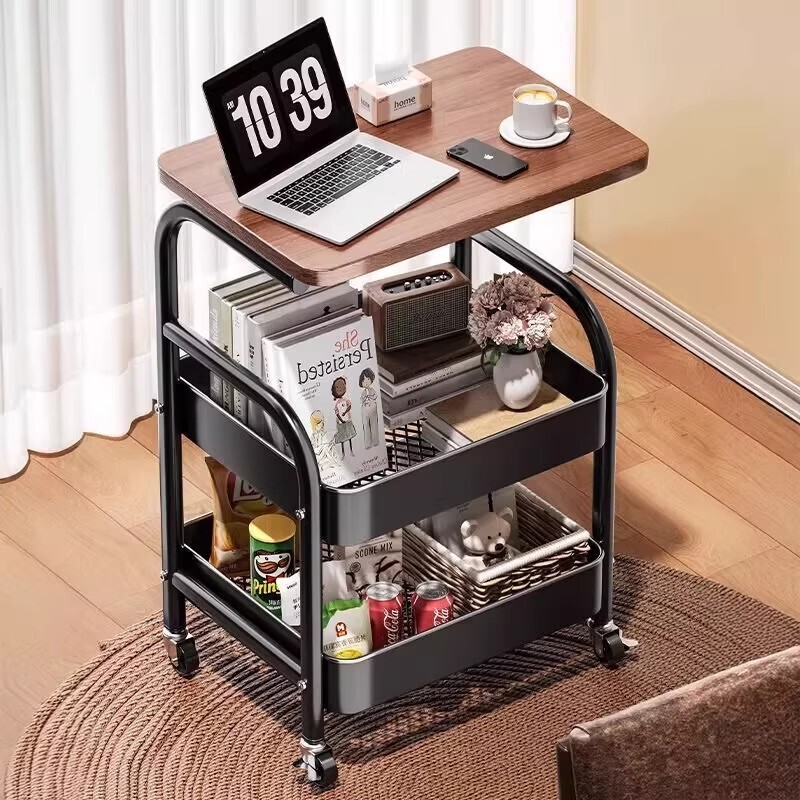 Small Cart Storage Rack Kitchen Floor-Standing Living Room Bh Snack Multi-Layer Table Board Multi-Functional Mobile Storage