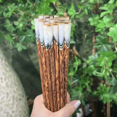 ベトナムの天然のココナッツの木の箸の貝殻は家庭の新型の滑り止めのかびの逸品をはめ込んで高温に耐えます。