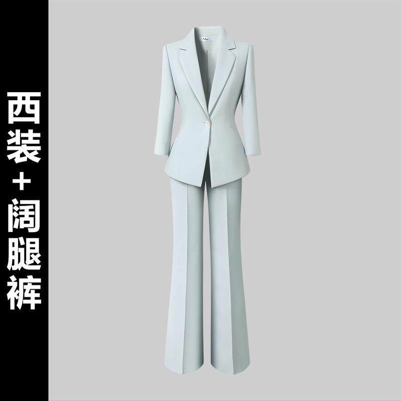 秋季职业西装套装女正装气质时尚七分袖西服OL通勤上班经理工作服|undefined