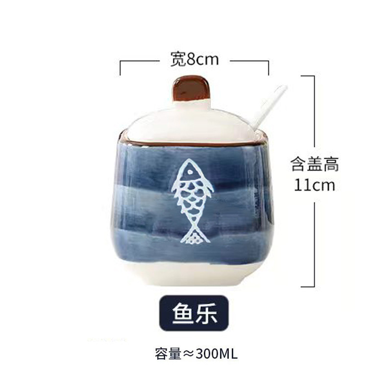 缶陶磁器唐辛子油箱油瓶日本式蓋付き家庭用調味料キッチン調味料缶調味料箱塩缶鶏精|undefined