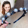 Woven double-layer headband, bangs, hairgrip, scalloped hairpins, internet celebrity, clips included