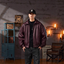 LIYANG2025冬季新款PU皮衣男士羽绒服宽松潮时尚休闲男装夹克外套