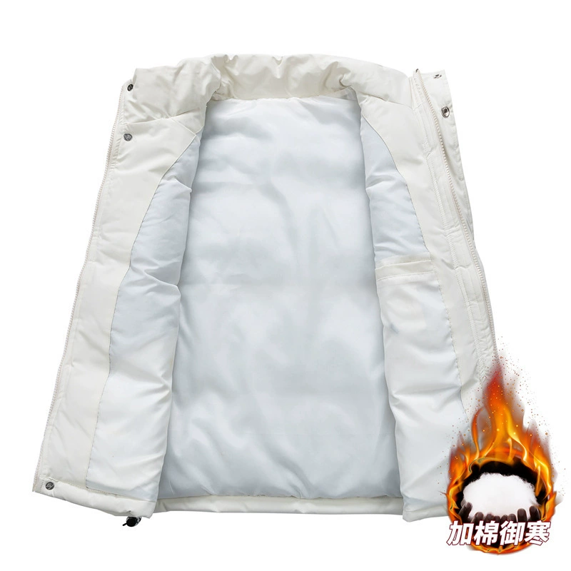 Осенний и зимний новый модный хлопковый жилет мужской теплый воротник простой дикий толстый, теплый плечи модный без рукавов