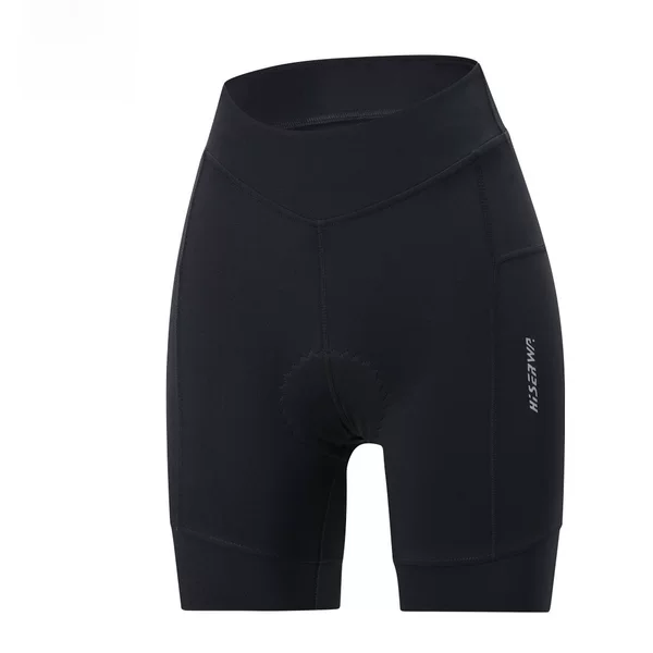 Hiserwa Women's Belly-lifting Hip-lifting Cycling Pants Equipped Bicycle Pants Silicone Pad Shock-absorbing High Elastic 5-point Cycling Shorts