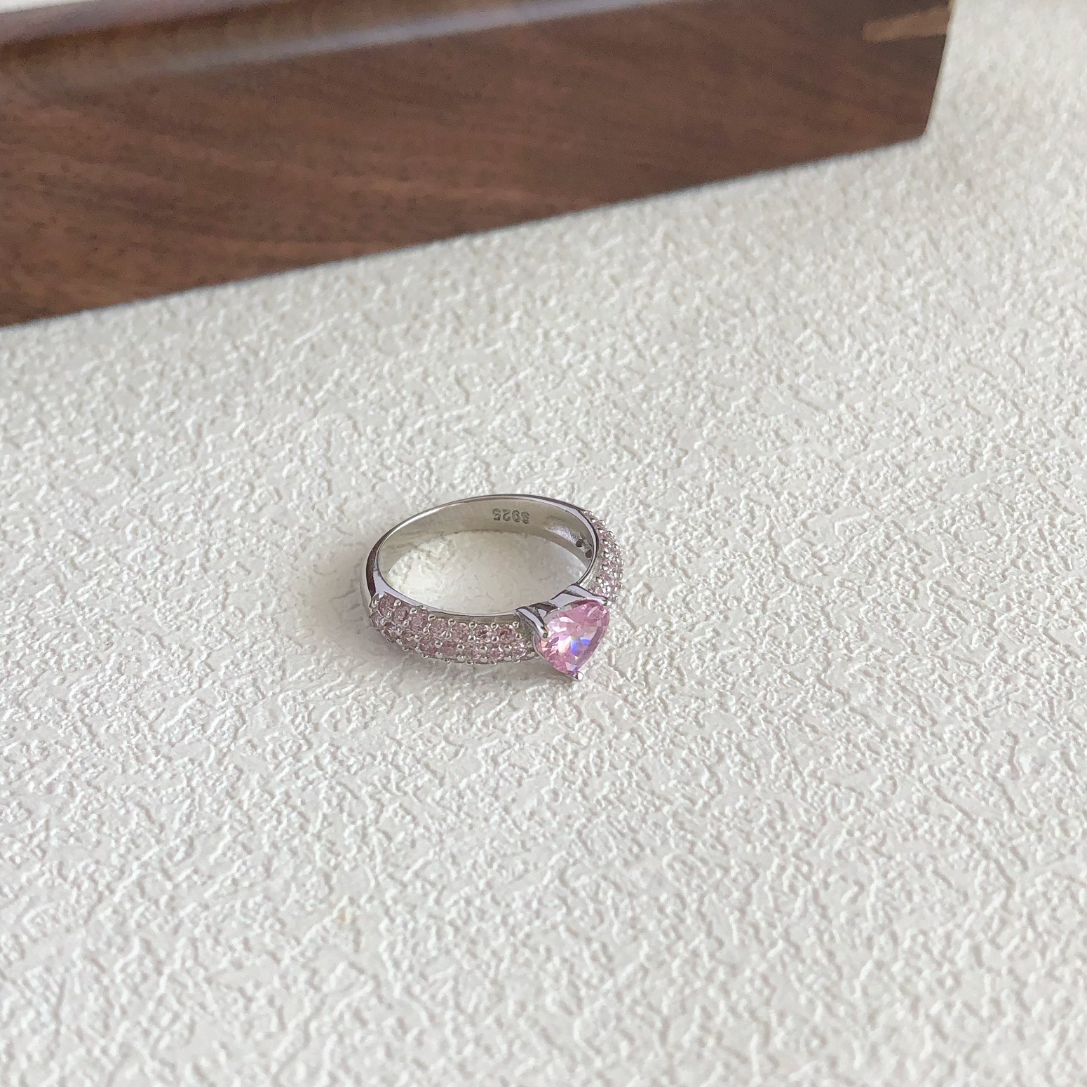 5g Weight Zircon Inlay Material Rings Classification 6, 7, 9 Ring Size 1 Piece Quantity Holiday, Daily Occasion 925 Sterling Silver Material Heart Shape, Bow Knot Pattern Women's Gender Plating, Inlay Design Sweet, Shiny Style 925 Sterling Silver Zircon Heart Shape Bow Knot Rings 39