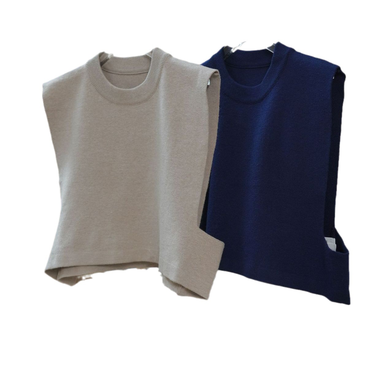 Lufu principios de otoño nuevo japonés de moda punto chaleco suelto cómodo apilado cintura Alta Chaleco casual chaleco para las mujeres image 7