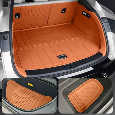 Xiaomi Yu7 Trunk Mat, Fully: Trunk Mat - suitable-for-yu7-tpe-trunk-main-pad-backrest-side-bag-front-trunk-pad-trunk-lower-pad-coral-orange-piece