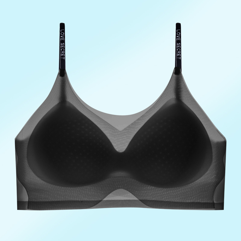 Ropa interior de levantamiento delgado, pecho pequeño para mujer, sujetador fruncido, copa fija sin costuras, antiflacidez, sin anillo de acero, hermoso sujetador trasero